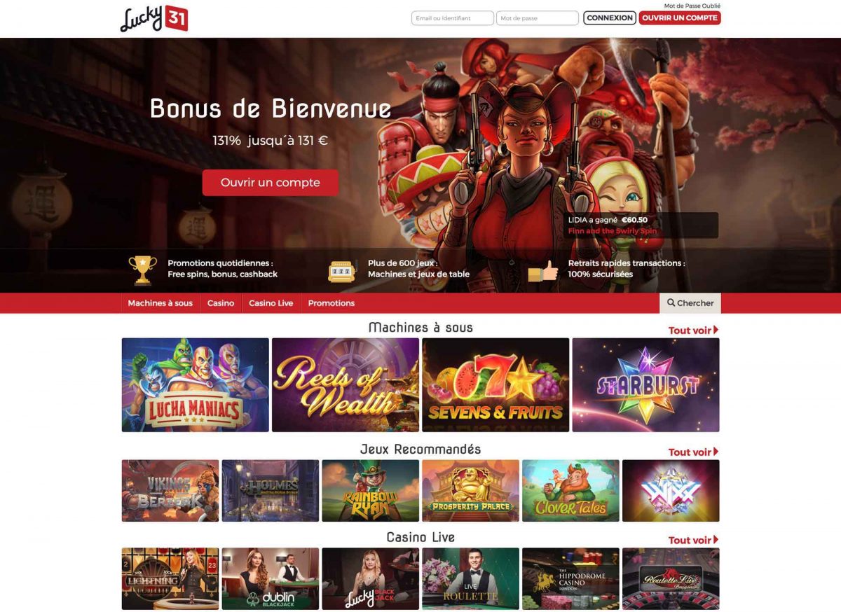lucky31 mobile casino